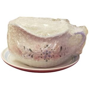 Vtg Gravy Boat/Plate Yamaka Hand Painted Stoneware